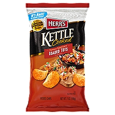 Herr's Kettle Cooked Loaded Tots Flavored Potato Chips Limited Edition, 7 oz