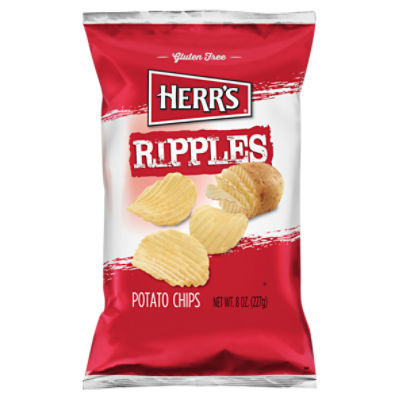 HERR'S Ripples Potato Chips, 8 oz