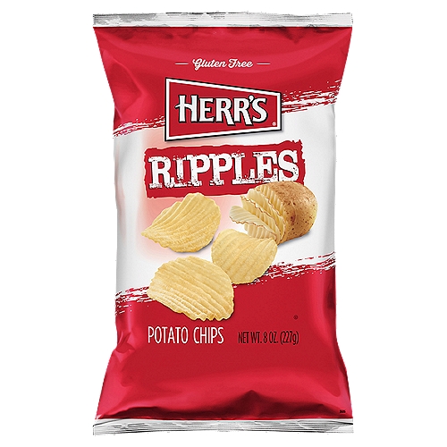 HERR'S Ripples Potato Chips, 8 oz