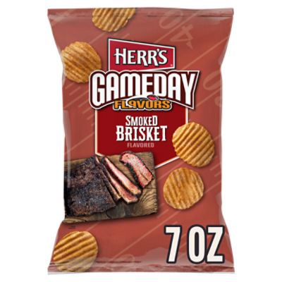 Herr's Gameday Flavors Smoked Brisket Flavored Potato Chips, 7 oz