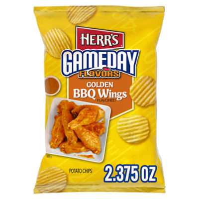 Herr's Gameday Flavors Golden BBQ Wings Flavored Potato Chips, 2 3/8 oz