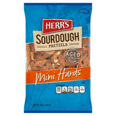 Herr's Mini Hards Sourdough Pretzels, 16 oz, 16 Ounce