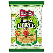Herr's Restaurant Style White Corn Lime Flavored Tortilla Chips 11 oz