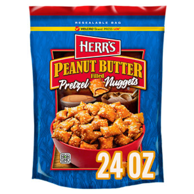 Herr's Peanut Butter Filled Pretzel Nuggets, 24 oz