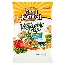 Good Natured Selects Ranch Flavored Baked Vegetable Crisps, 6 oz