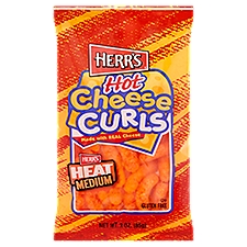 Herr's Medium Heat Hot Cheese Curls, 3 oz, 3 Ounce