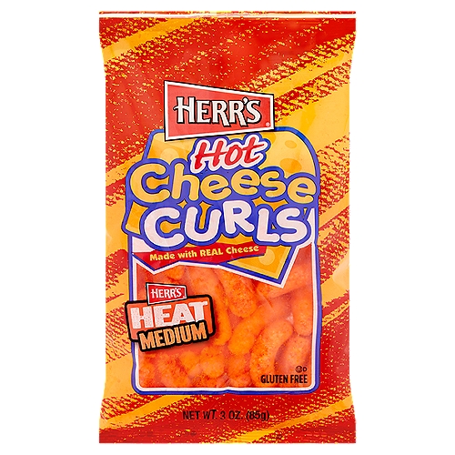 Herr's Medium Heat Hot Cheese Curls, 3 oz