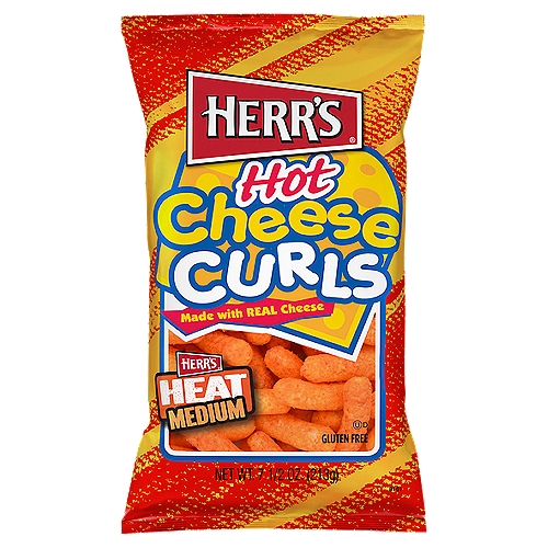 Herr's Hot Cheese Curls, 8 oz
