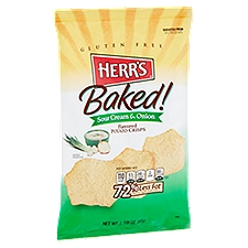 Herr's Baked! Sour Cream & Onion Flavored Potato Crisps, 2 1/8 oz