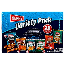 Herr's Snacks Variety Pack, 28 count, 26 oz