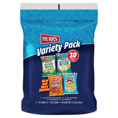 Herr's Variety Pack, 1 oz, 10 count