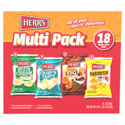 Herr's Single Serve Bags Multi Pack, 1 oz, 18 count