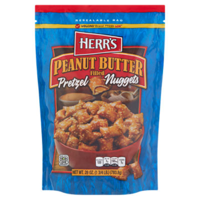 Herr's Peanut Butter Filled Pretzel Nuggets, 28 oz, 28 Ounce