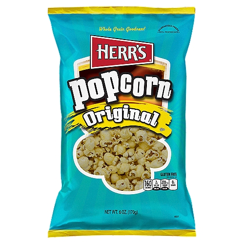 Mmm, there's nothing like a crisp, fluffy handful of Herr's Original Popcorn! Whether you're at home or on the go, everyone loves it. We help you keep the crowd happy by hot-air popping our corn and adding just the right balance of buttery flavor. Plus, popcorn is a delicious way to include whole grain in your diet. As always, we use the finest ingredients so you can feel good about choosing Herr's. I am so confident, I guarantee it! Ed Herr President/CEO