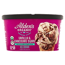 Alden's Organic Vanilla & Chocolate Swirl Ice Cream, 1.5 qts