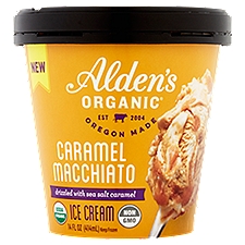 Alden's Organic Ice Cream, Caramel Macchiato, 14 Fluid ounce