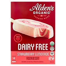 Alden's Organic Dairy Free Strawberry Lemonade Frozen Dessert, 2.5 fl oz, 4 count