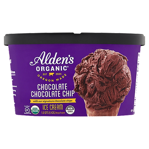 Alden's Organic Chocolate Chip Ice Cream, 1.5 qts