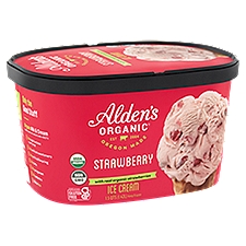 Alden's Organic Strawberry Ice Cream, 1.5 qts