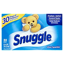 Snuggle Fabric Softener Sheets - Blue Sparkle, 80 Each