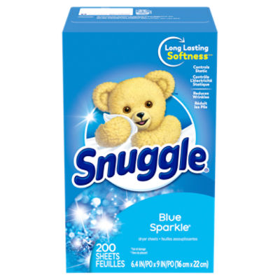 Snuggle Fabric Softener Dryer Sheets, Blue Sparkle, 200 Count