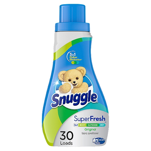 Snuggle Plus Super Fresh Liquid Fabric Softener with Odor Eliminating Technology, Original, 31.7 Flu