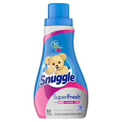 Snuggle Plus Super Fresh Liquid Fabric Softener, Spring Burst, 31.7 Fluid Ounces, 30 Loads