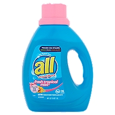 all Detergent Fresh Tropical Mist with Stainlifters, 40 Fluid ounce