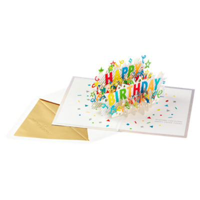 Hallmark Signature Paper Wonder Pop Up Birthday Card (Happy Birthday), 1 Each
