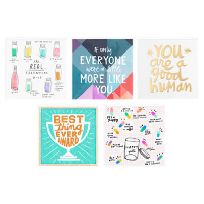 Hallmark Good Mail Blank Cards Assortment, 5 count