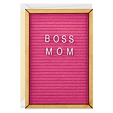 Signature Boss Mom Felt Letterboard, Mothers Day Card , 1 Each