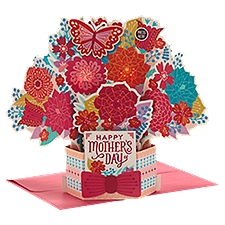 Hallmark Pop Up Mother's Day Card with Light and Sound for Mom (Displayable Pot of Flowers), 1 Each