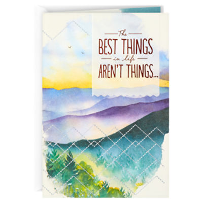 Hallmark Birthday Card (Watercolor Mountains)