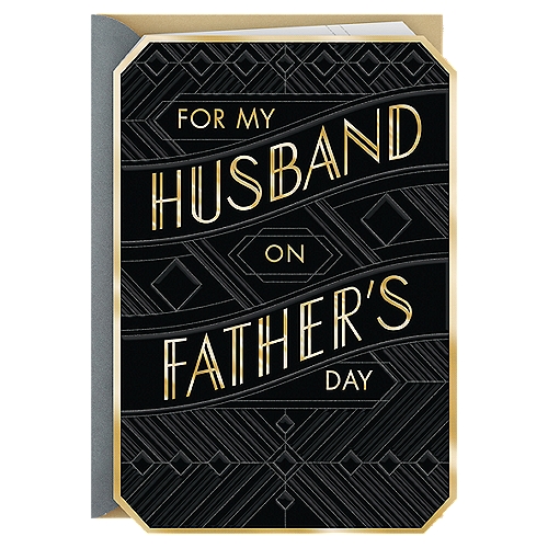 Hallmark Fathers Day Card for Husband (Black and Gold Diamonds)