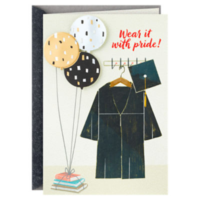 Hallmark Graduation Card (Cap and Gown), 1 Each