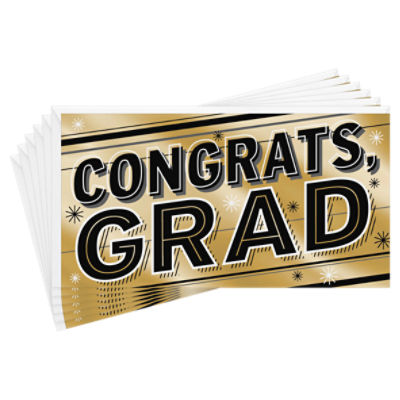 Hallmark Pack of 6 Graduation Money Holders or Gift Card Holders with Envelopes (Gold Foil Congrats)