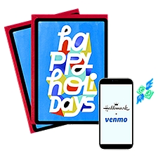 Hallmark and Venmo Christmas Greeting Cards (2 Cards with Envelopes) "Happy Holidays"