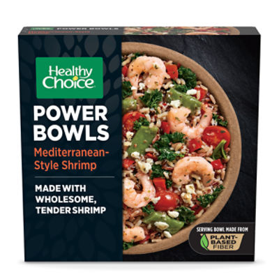 Healthy Choice Power Bowls, Mediterranean-Style Shrimp, Frozen Meal, 10 oz.