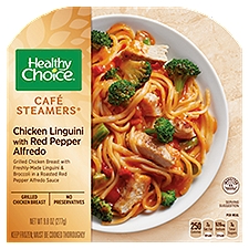 Healthy Choice Café Steamers Red Pepper Alfredo, Chicken Linguini, 9.8 Ounce