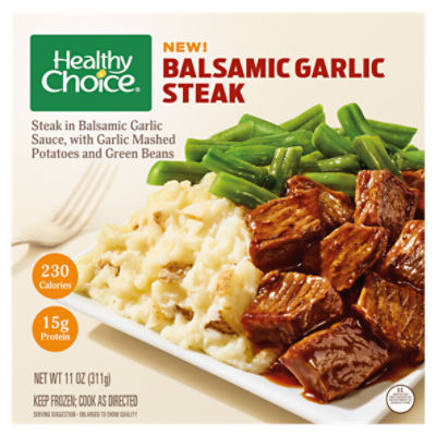 Healthy Choice Balsamic Garlic Steak, Frozen Meal, 11 oz.