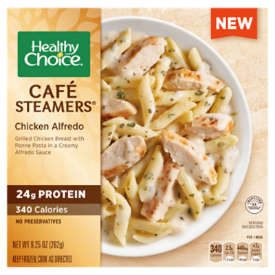 Healthy Choice Café Steamers, Chicken Alfredo, Frozen Meal, 9.25 oz.