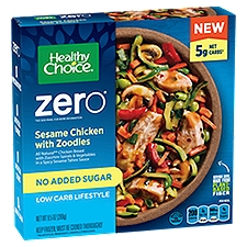 Healthy Choice Zero Frozen Meal, Zero Sesame Chicken With Zoodles Bowl Low Carb, 9.5 Ounce