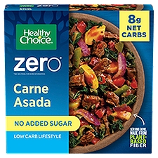 Healthy Choice Zero Carne Asada Bowl, Low Carb Lifestyle, Single Serve Frozen Meal, 9.25 oz.