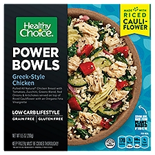 Healthy Choice Power Bowls Greek-Style Chicken With Riced Cauliflower, Frozen Meal, 9.5 Ounce