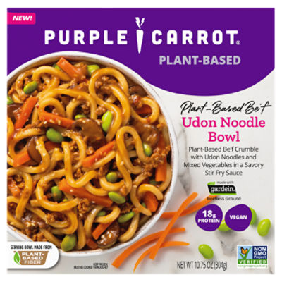 Purple Carrot Plant-Based Be'f Udon Noodle Bowl, 10.75 oz, 10.75 Ounce