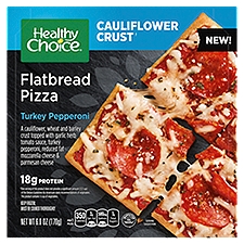Healthy Choice Turkey Pepperoni, Flatbread Pizza, 6 Ounce