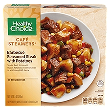 Healthy Choice Café Steamers Barbecue Seasoned Steak with Potatoes, 9.5 Ounce