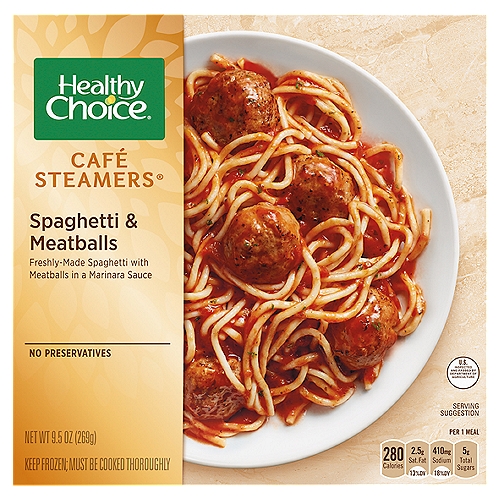 Healthy Choice Café Steamers Spaghetti & Meatballs, 9.5 oz
