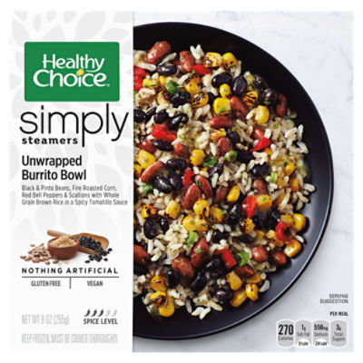 Healthy Choice Simply Steamers Unwrapped Burrito Bowl, 9 oz