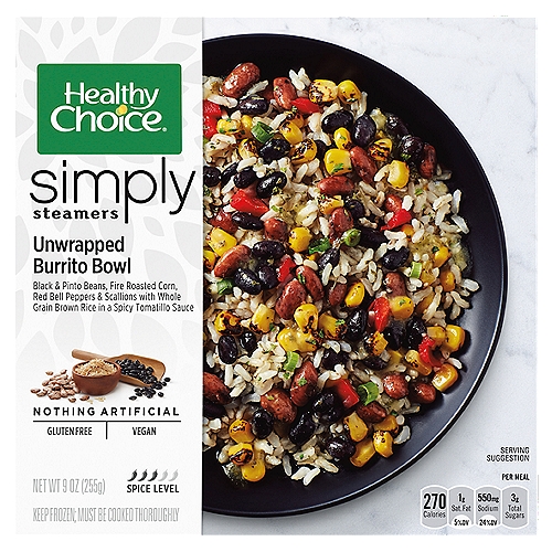 Healthy Choice Simply Steamers Unwrapped Burrito Bowl, 9 oz